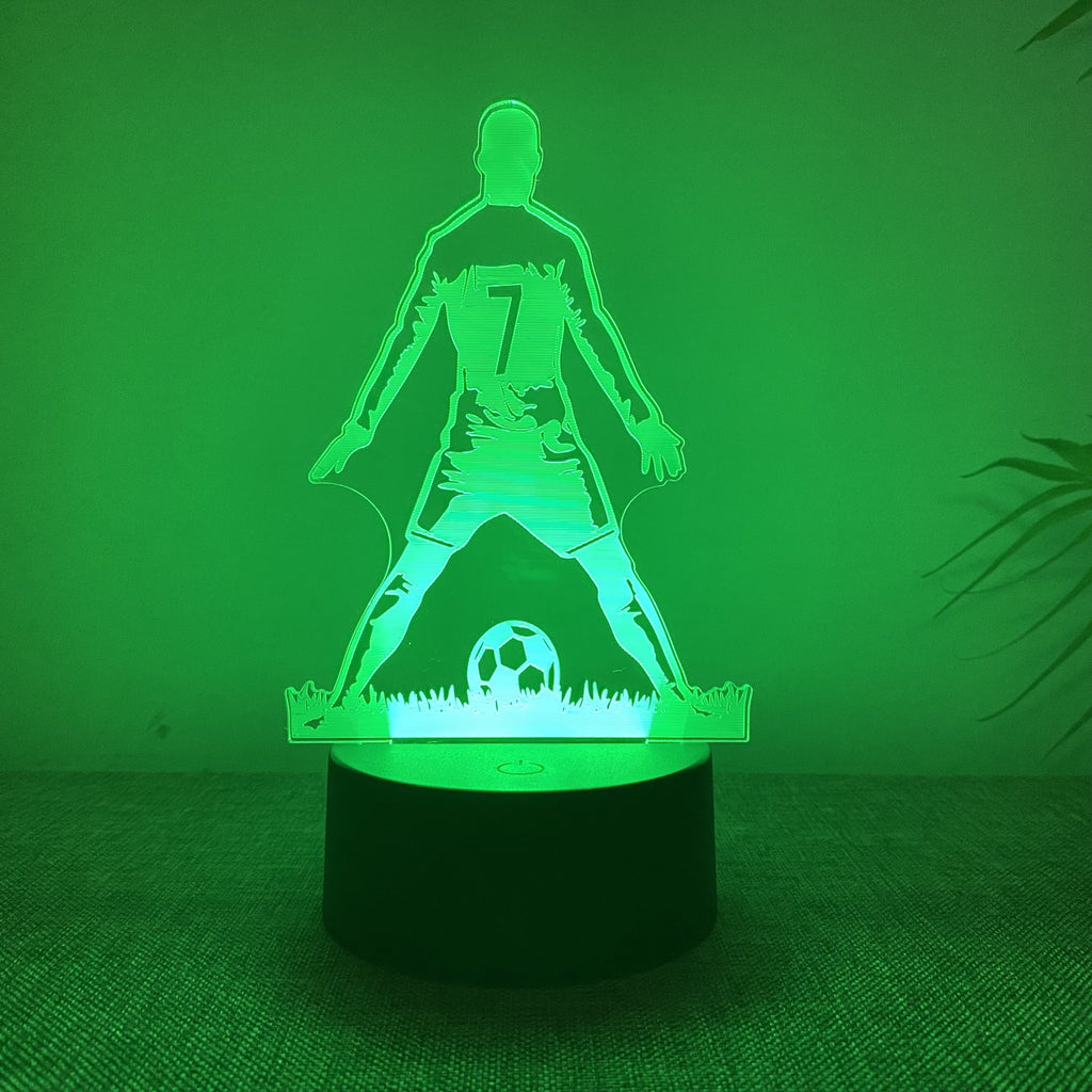 SportGlow – 3D Footballer LED Mood Light with Color Gradient