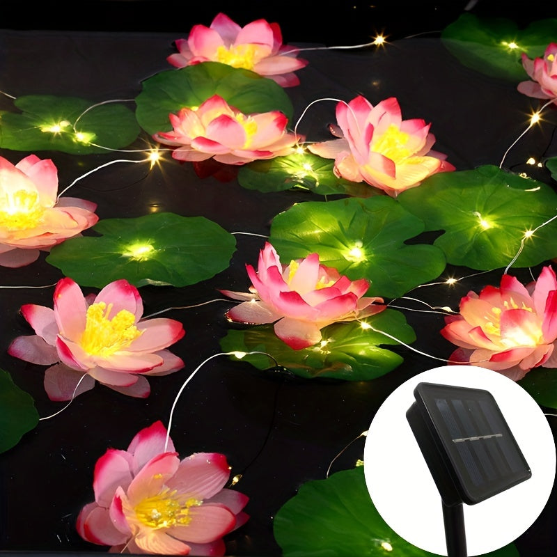 SolarLily - Solar Powered Lotus Decoration for Garden