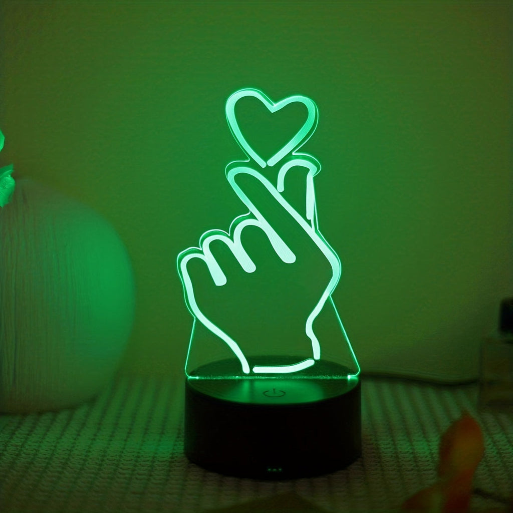 IllumiHeart - Colorful LED Night Light with Touch Control