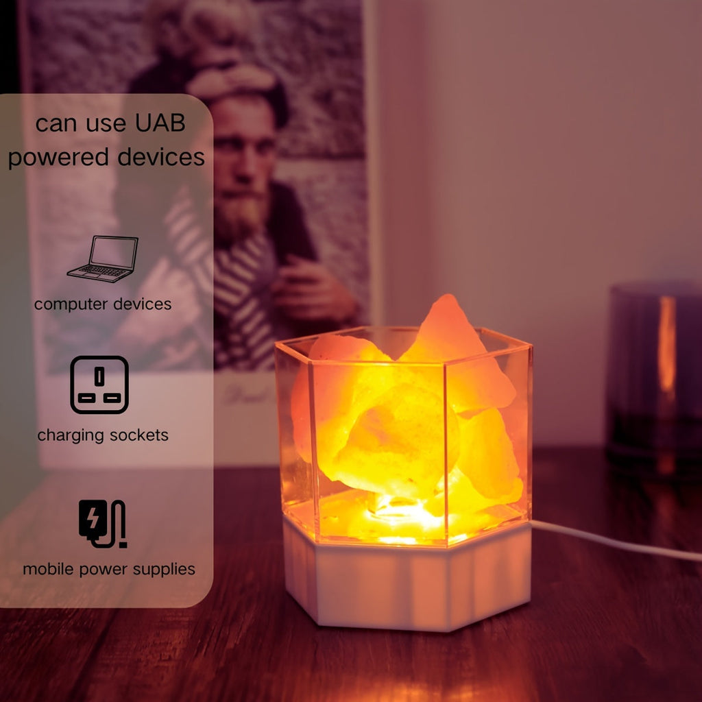 HimalayanGlow Lamp – Atmospheric Salt Night Lamp with USB