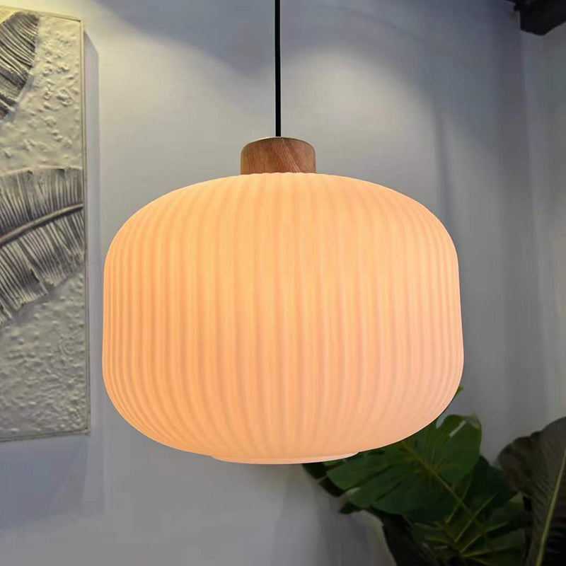 VintageLight - Stylish Wooden and Glass Pendant Lamp