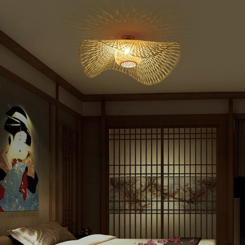 MutoCraft Pendant - Elegant Japanese Style Rattan Pendant Lamp