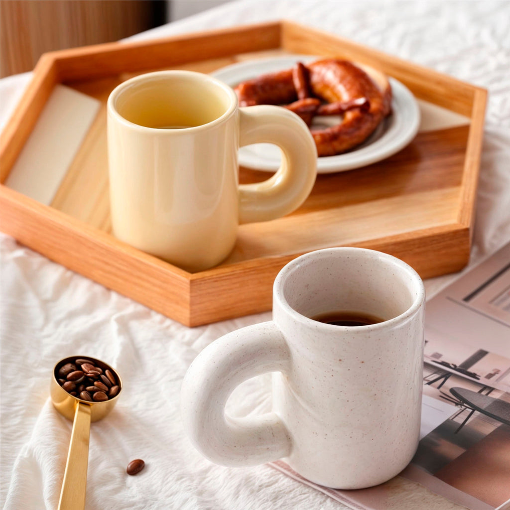 Athenea Cup – Luxury Porcelain Cup with Geometric Design
