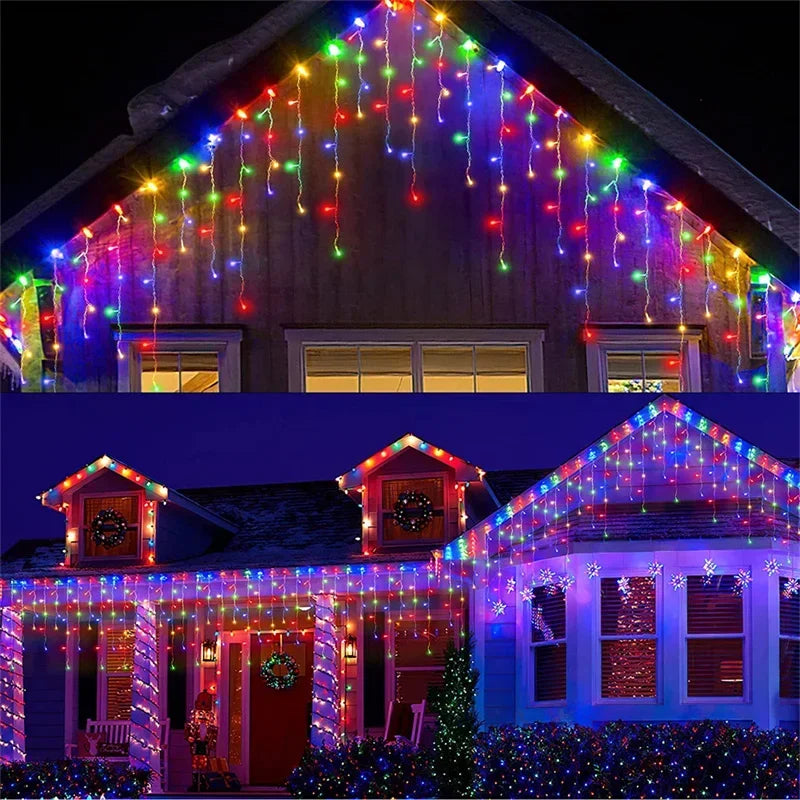 EclatFestif Outdoor Lighting - Enchanting LED Curtain Lights for Outdoor Use
