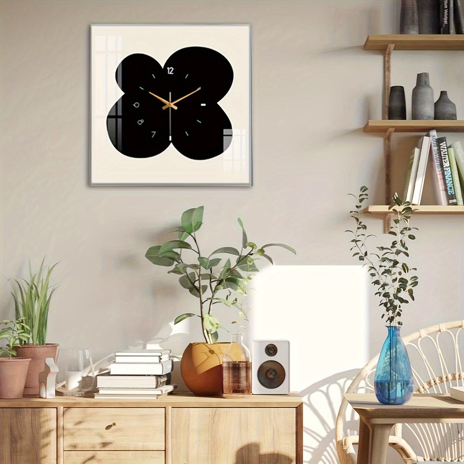 FloralTime Clock - Elegant Floral Wall Clock