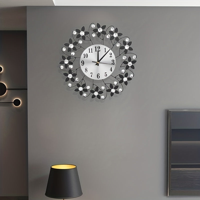 EleganceClock - Designer Wall Clock 14 Inch Black