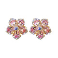 Floral Zirconia Earrings - Flora Elegance