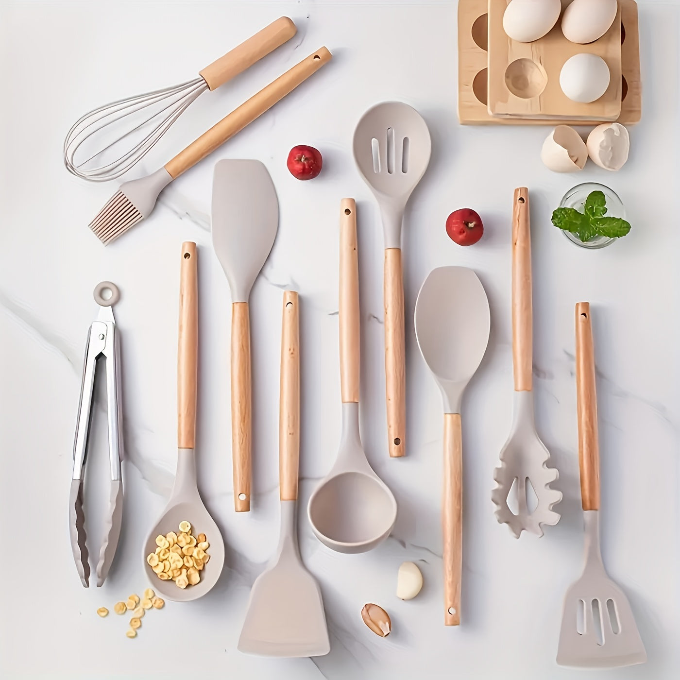 Premium Silicone Kitchen Utensil Set – Heat-Resistant and Scratch-Proof