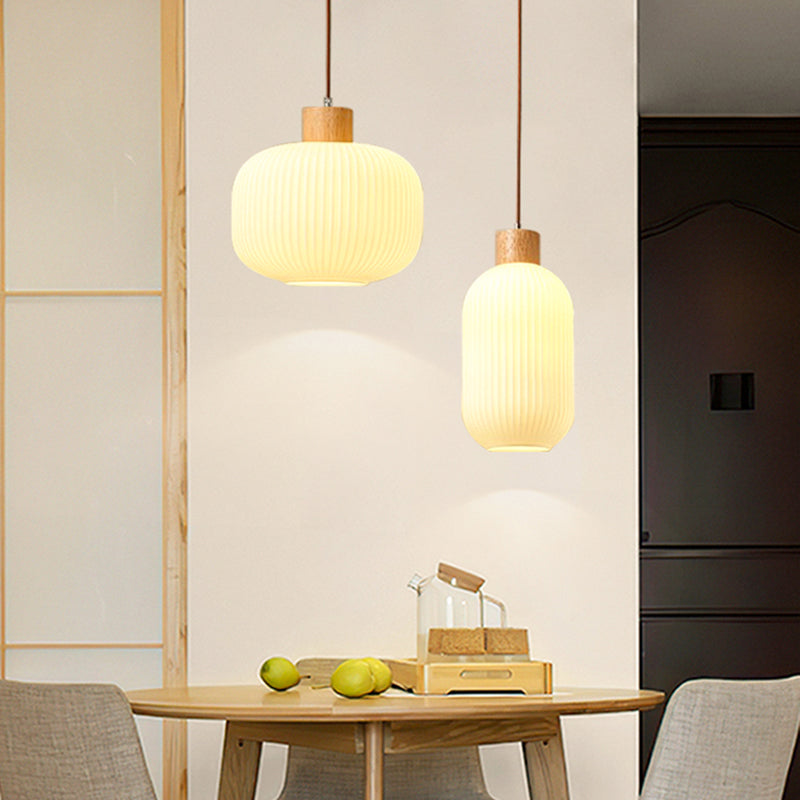 VintageLight - Stylish Wooden and Glass Pendant Lamp