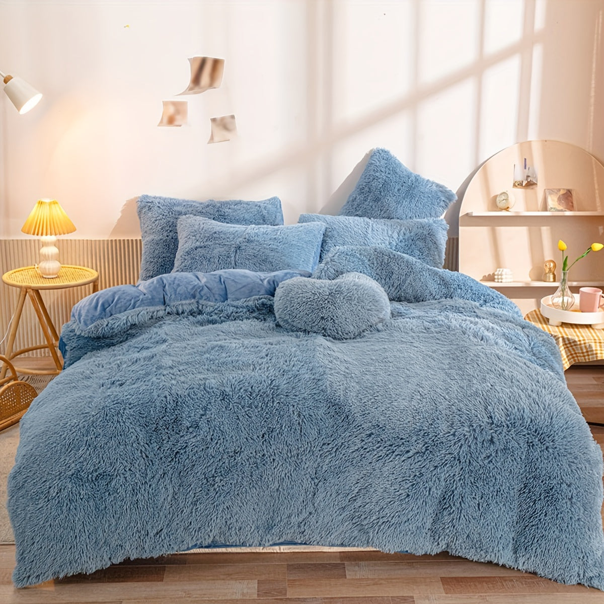 Ultra-Soft Plush Duvet Cover Set with Zipper - Luxury & Comfort