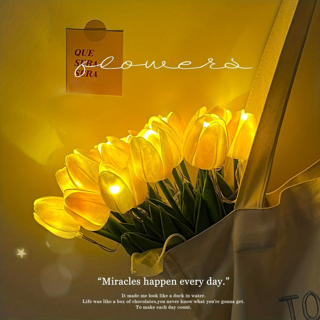 LumiBloom – 10x Tulip LED Table Lamp Bouquet