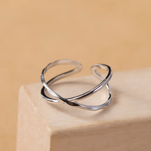 Adjustable Double Line Ring - Elegant Lina Design