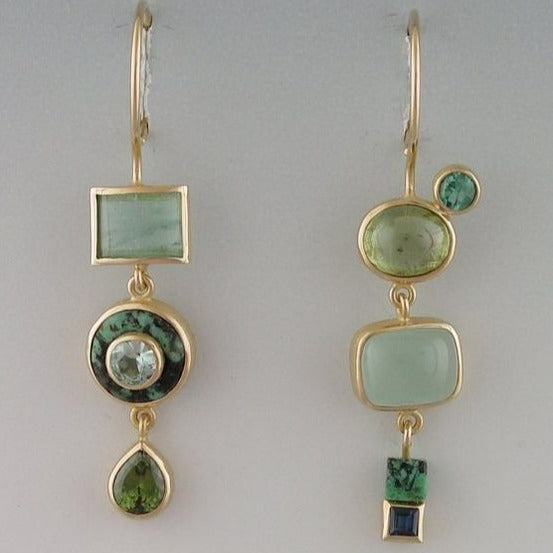 Elegant Vintage Green Earrings - Elara Collection