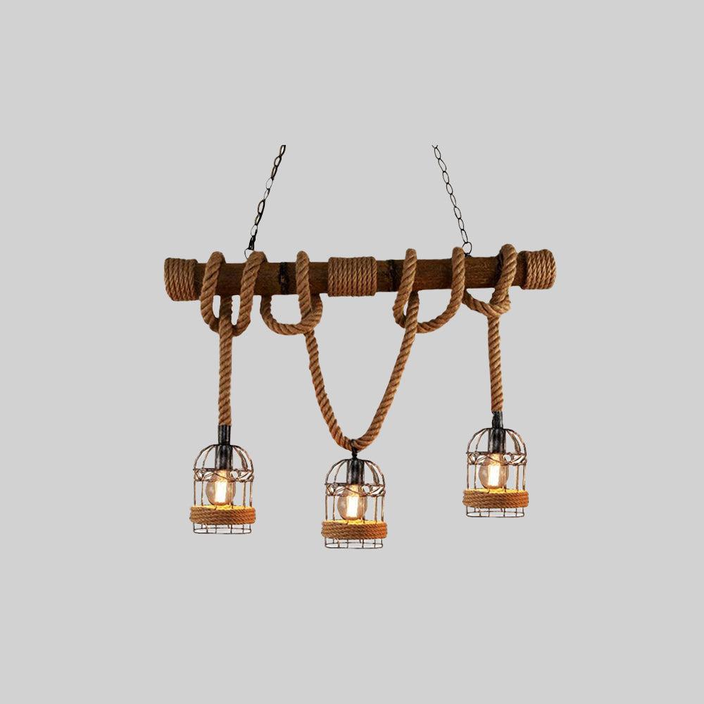 AlessioGlow - Luxury Retro Wooden and Metal Pendant Lamp