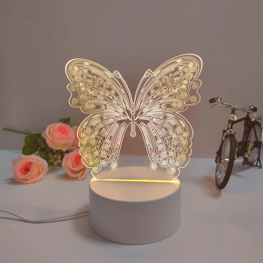 ButterflyGlow Lamp - Geometric 3D LED Night Light