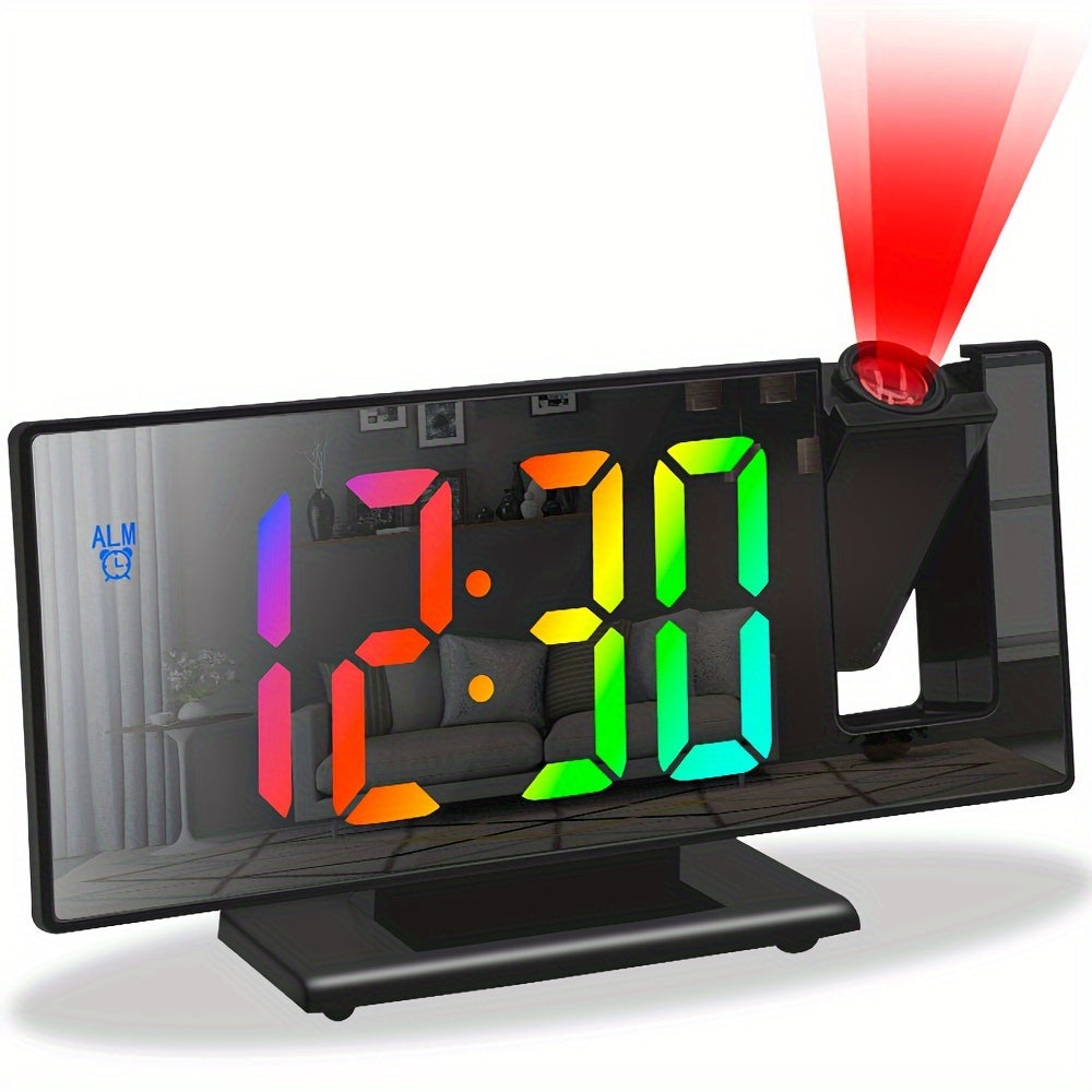 NieNie Alarm - Modern Mirror Projection Alarm Clock with Display
