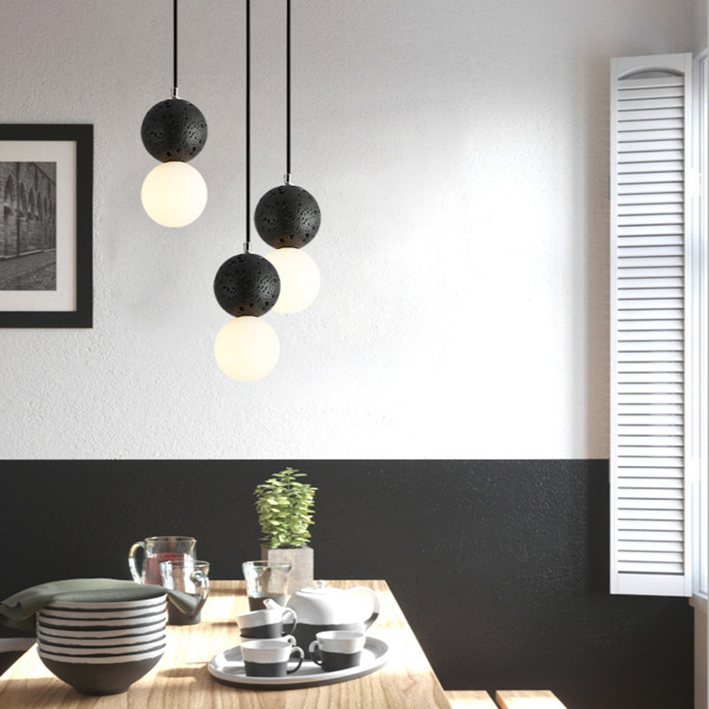 Aurora Glow - Luxury LED Pendant Light in Black/White