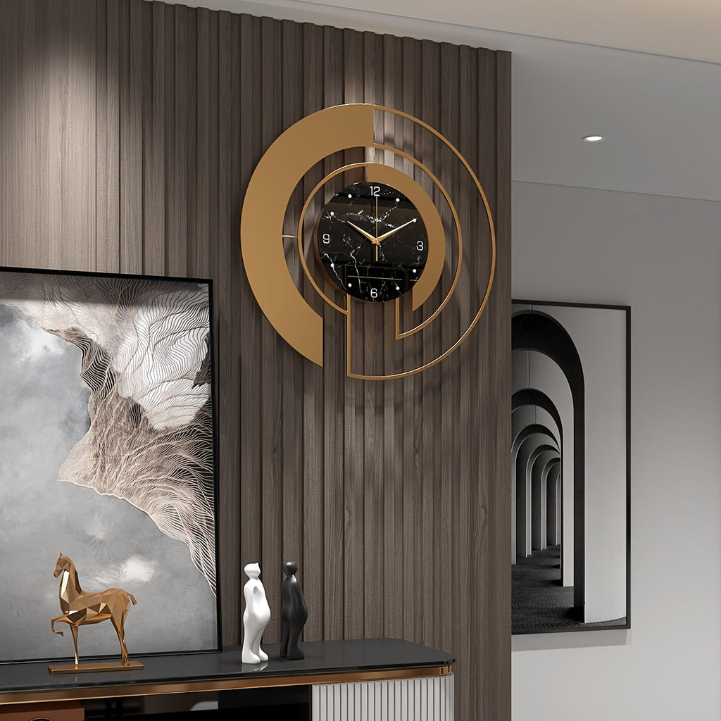 GeoGold Clock - Luxury Geometric Wall Clock in Gold