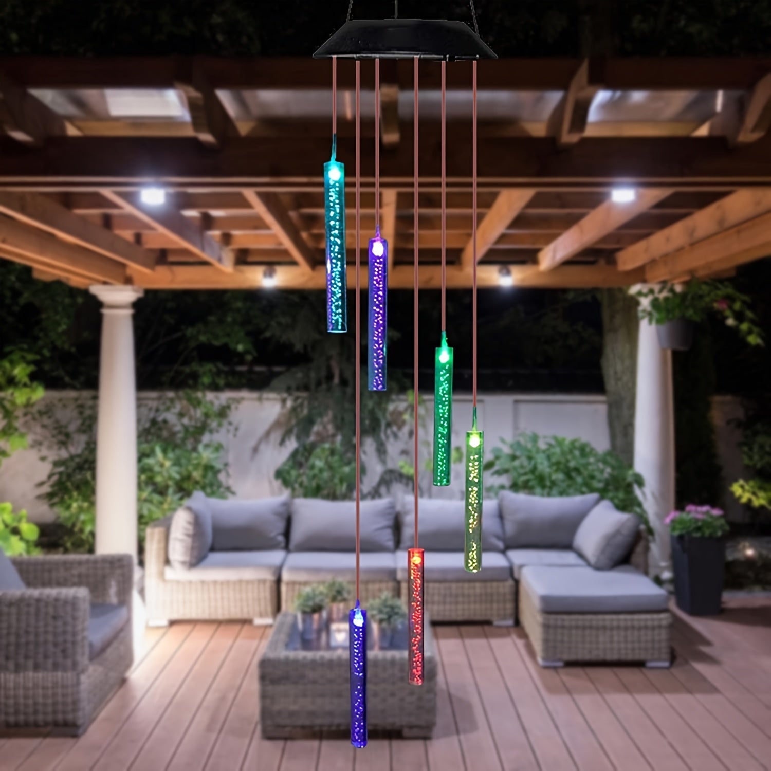 SolarChime - Colourful LED Wind Chime Outdoor