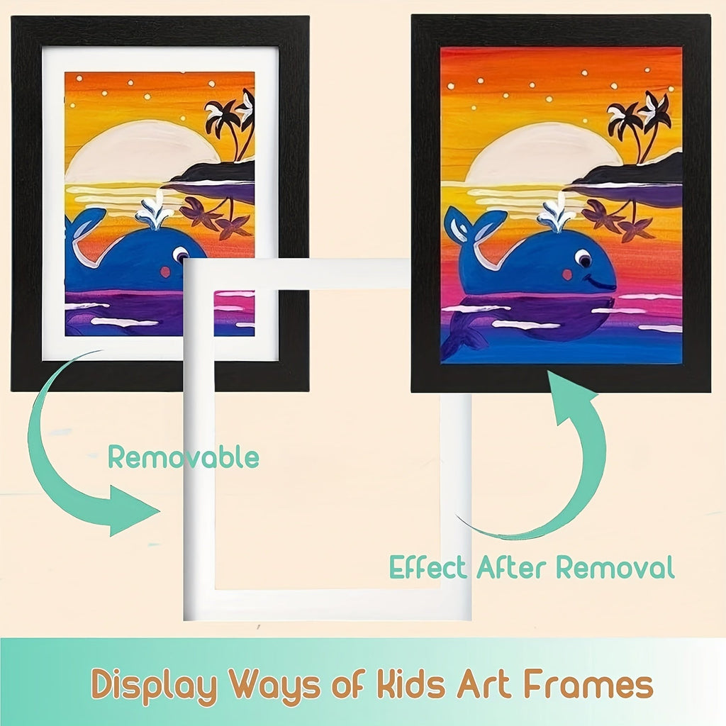 KidArtFrame – Cartoon Kids Picture Frame with Wooden Frame
