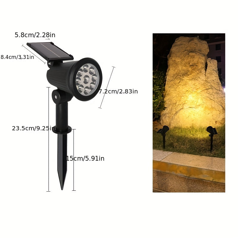 SolarLuxe Spotlight - Sustainable 9LED Garden Lighting