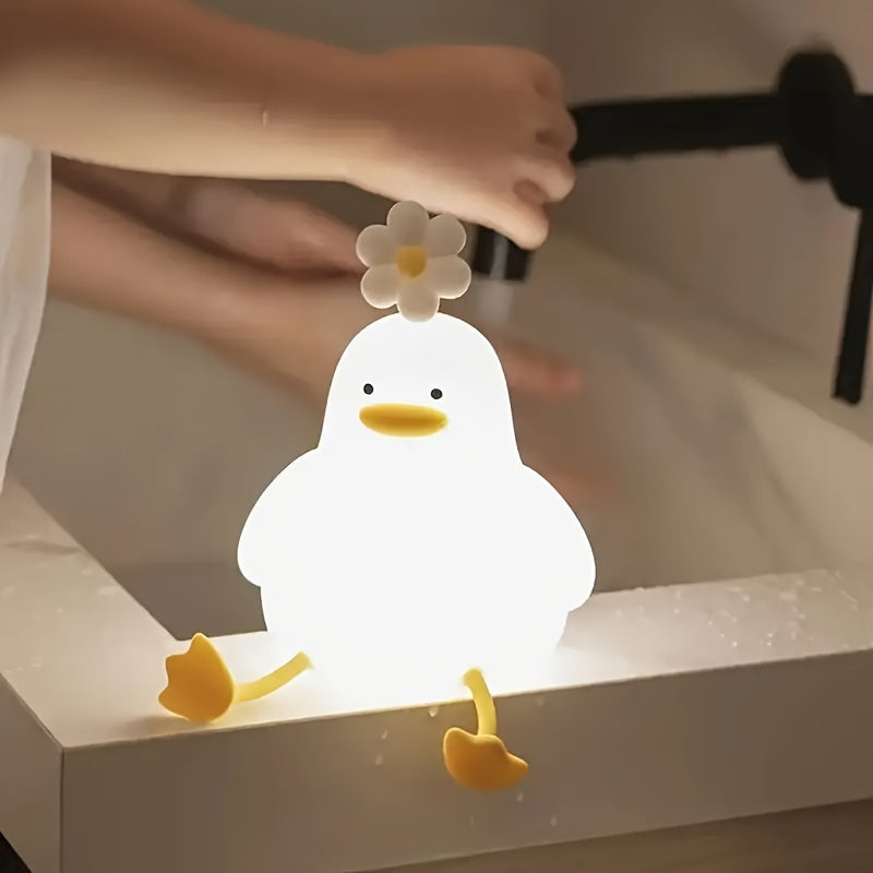 BloomDuck – Dimmable Silicone Night Light with Tap Function