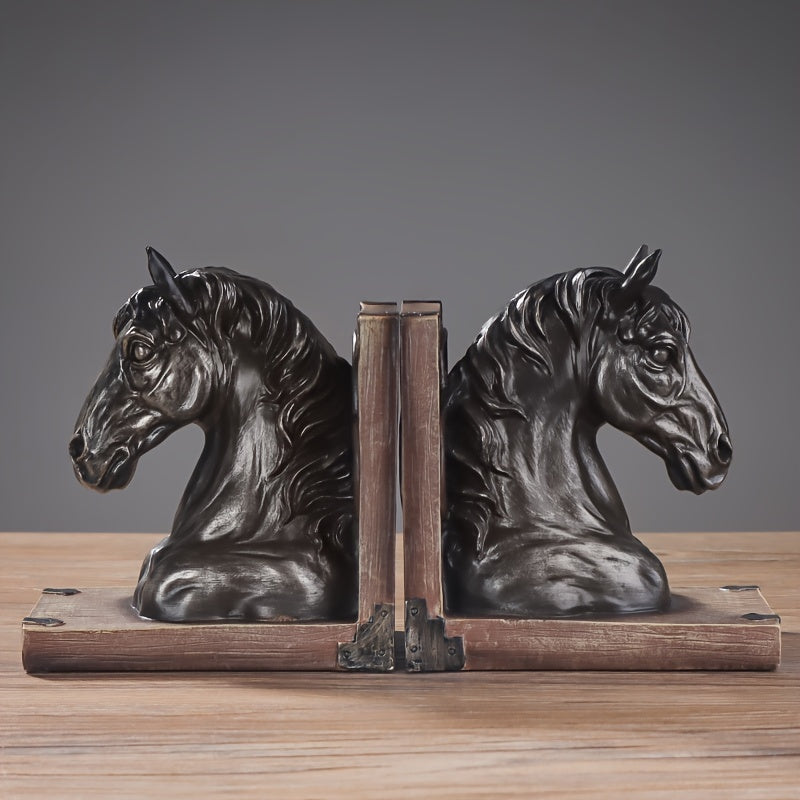 Equestrian Elegance - Horse Head Bookends for Interior