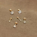 Lumen Sparkle - Timeless Titanium Zirconia Stud Earrings