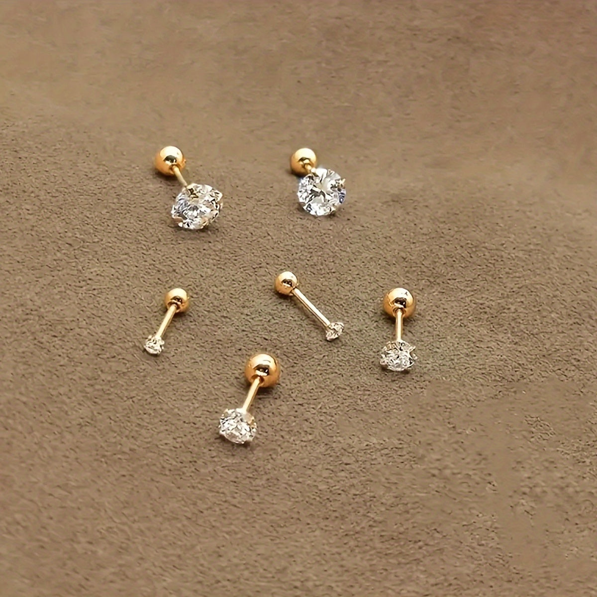 Lumen Sparkle - Timeless Titanium Zirconia Stud Earrings
