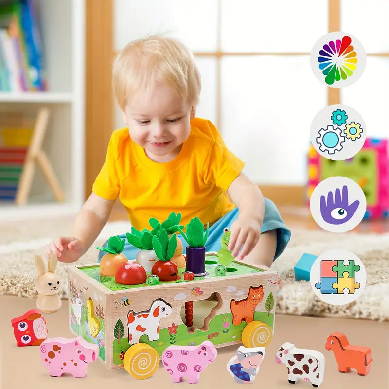 Multifunctional Wooden Play Cube - For Educational Adventures