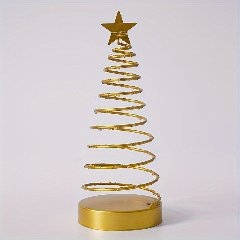StarGlow – LED Star Tree Table Lamp in Stainless Steel