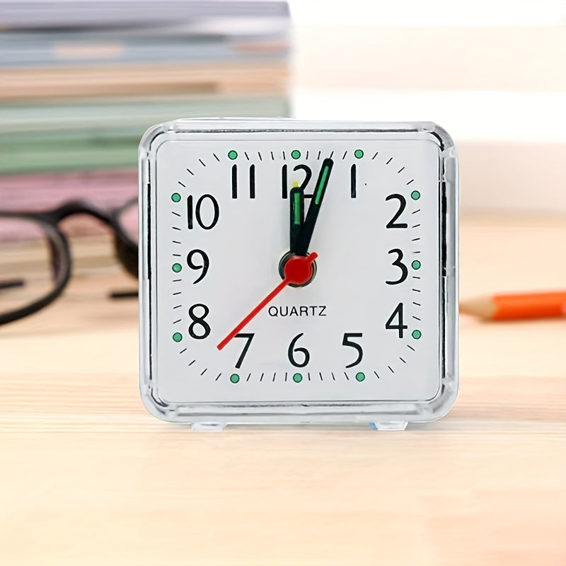 TimeSquare – Minimalist White Alarm Clock for Desk & Bedroom