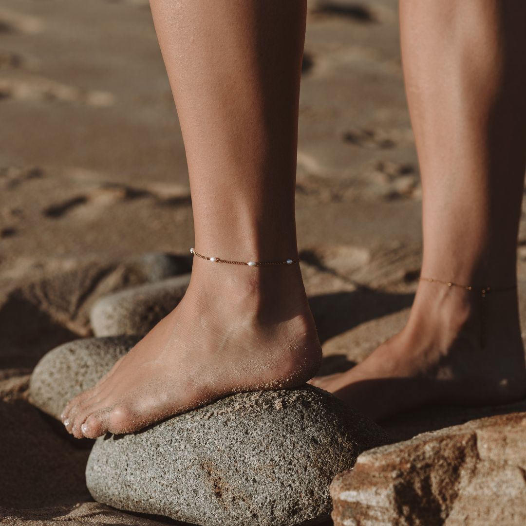 Elegant Freshwater Pearl Anklet - Mira