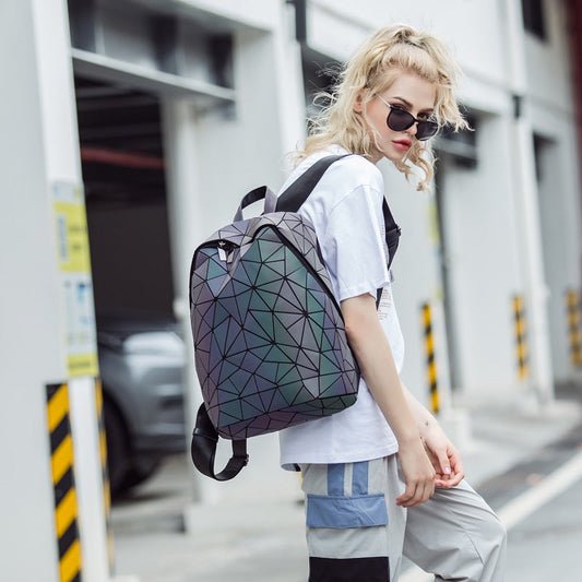 GinaGlow - Geometric Glow-in-the-Dark Backpack