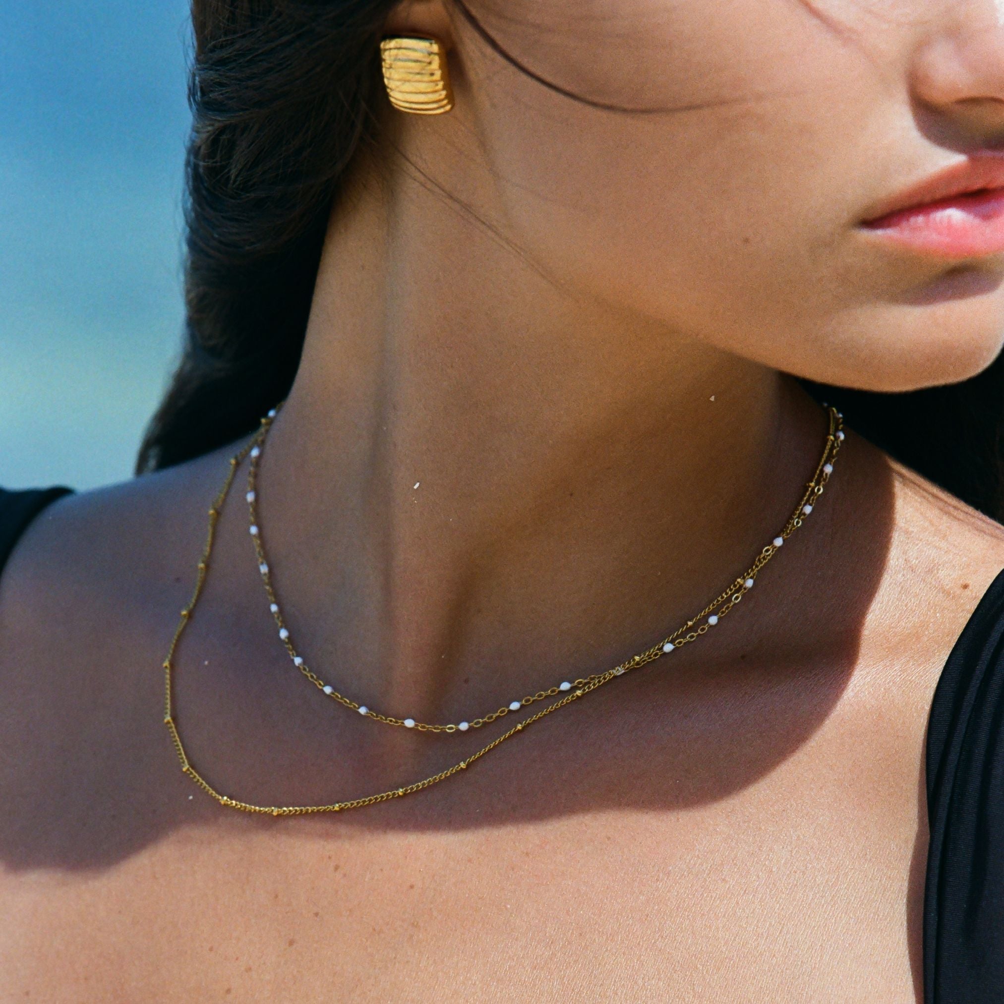 Amara Double Beaded Choker - Elegant and Unique!
