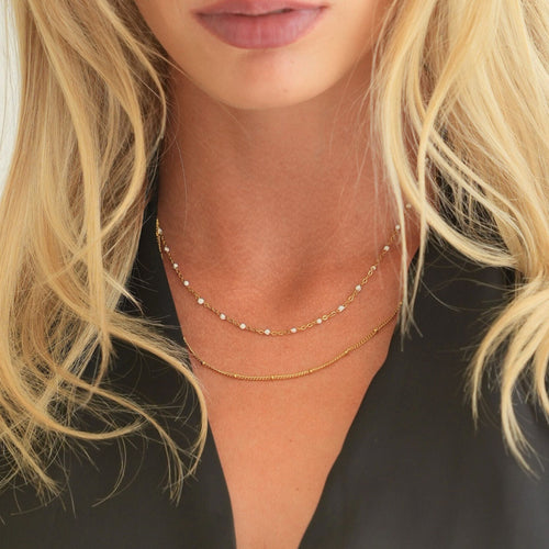 Amara Double Beaded Choker - Elegant and Unique!