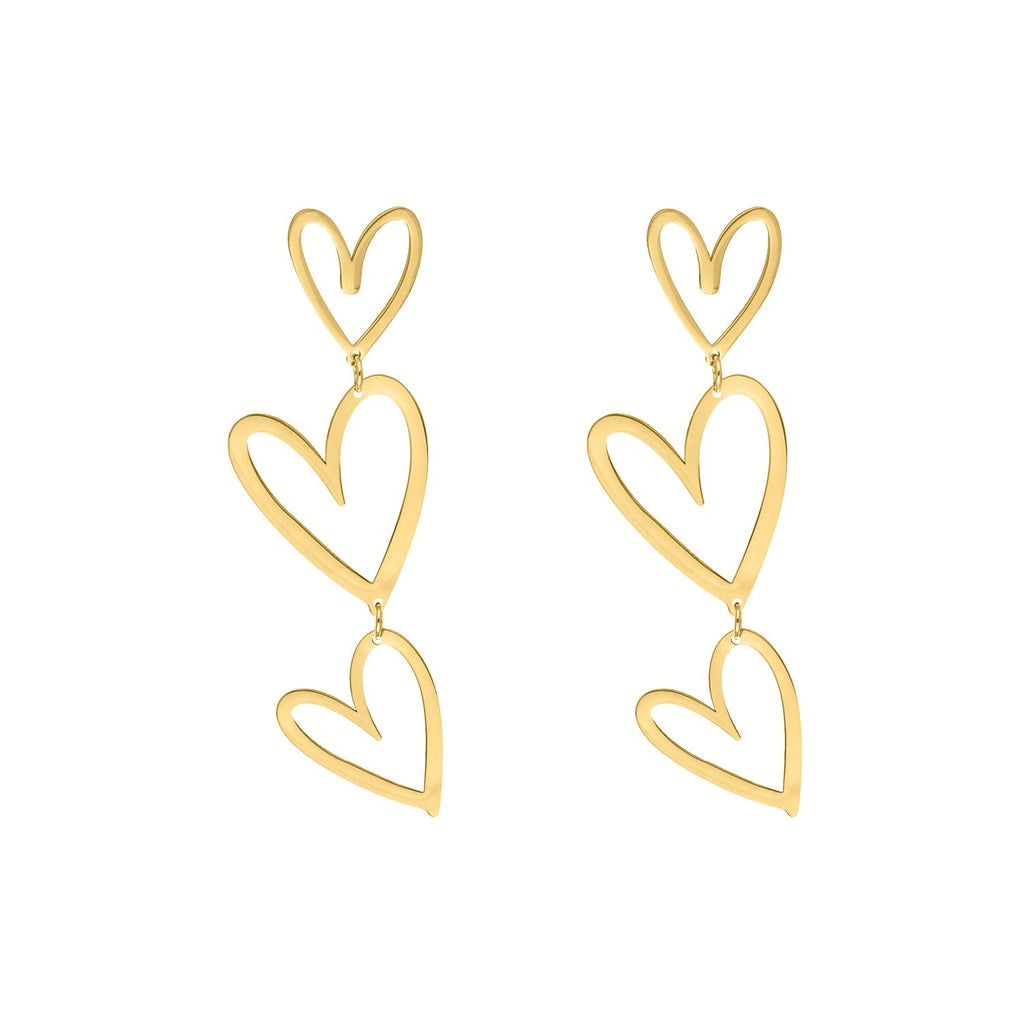 TripleHeart Earrings - Elegant & Trendy Earrings
