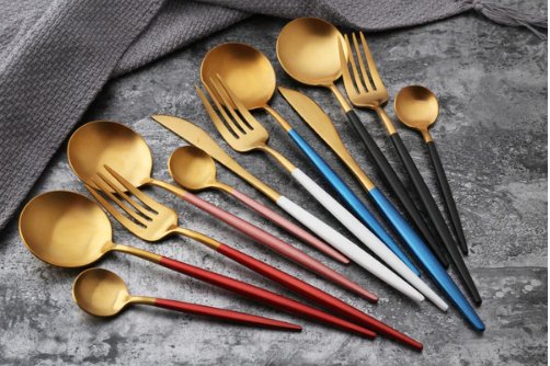 Gold & Silver 24-Piece Cutlery Set for Luxury Dining
