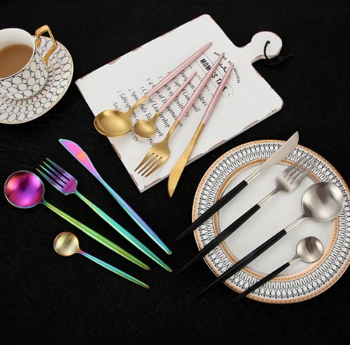 Gold & Silver 24-Piece Cutlery Set for Luxury Dining
