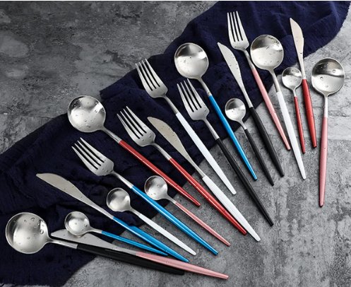 Gold & Silver 24-Piece Cutlery Set for Luxury Dining