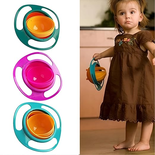 SpinMaster - Tiltable Spill-Proof Gyro Bowl for Snacks