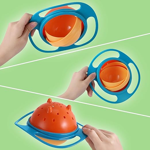 SpinMaster - Tiltable Spill-Proof Gyro Bowl for Snacks