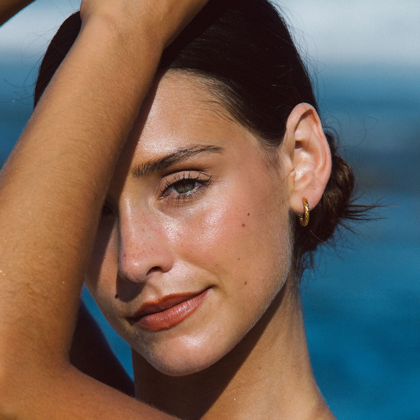 Glistening Hammered Earrings - Livia