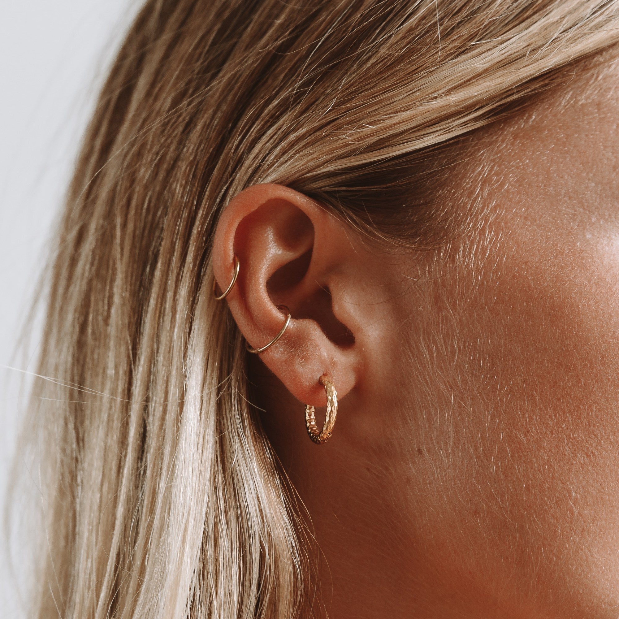 Glistening Hammered Earrings - Livia