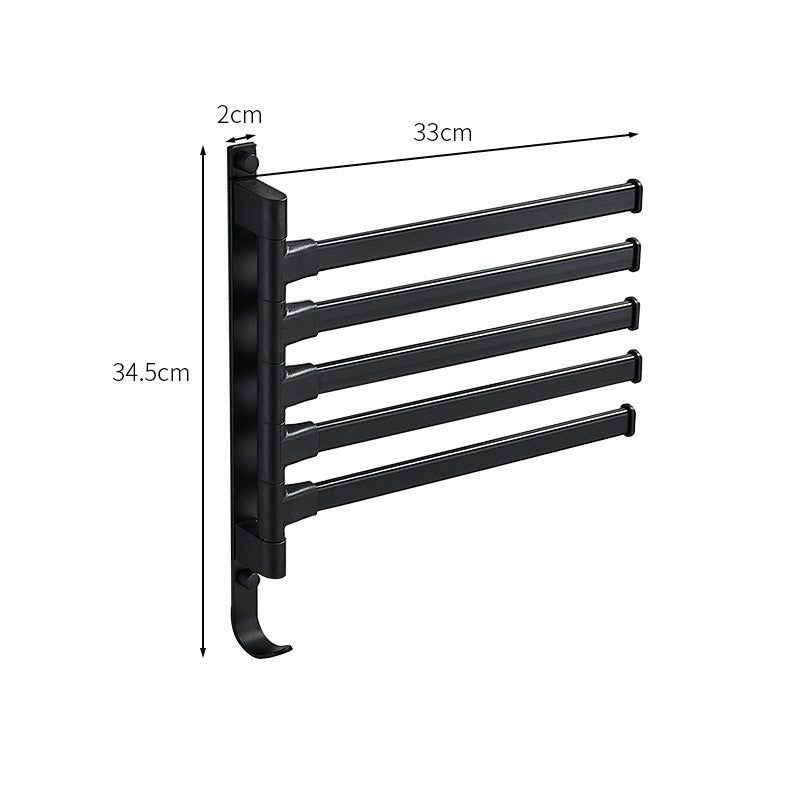 Towelix 5-Arms Handdoekenrek – Modern en Praktisch in Zwart