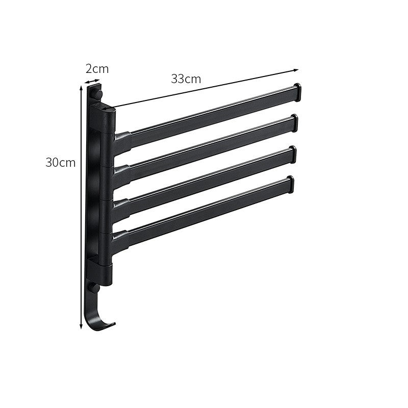 Stylish Towelly Towel Rack - in Elegant Black Metal