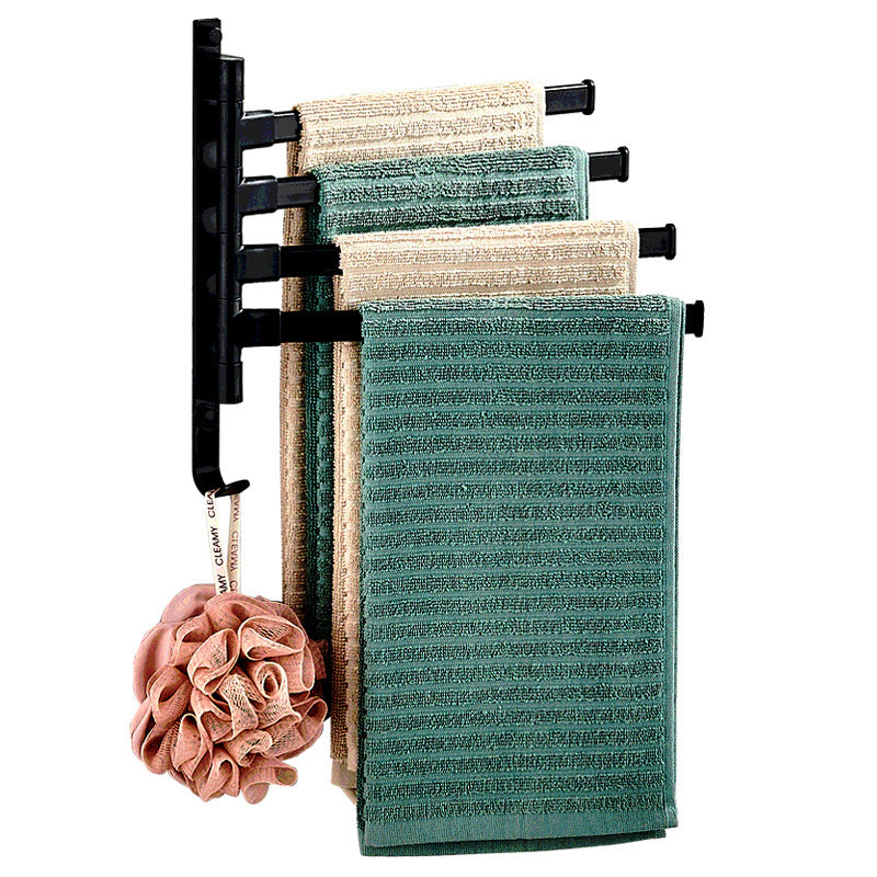 Stylish Towelly Towel Rack - in Elegant Black Metal