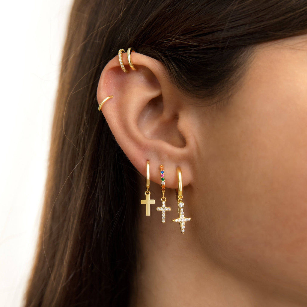 Stylish Aurelia Earrings with Elegant Cross Pendant