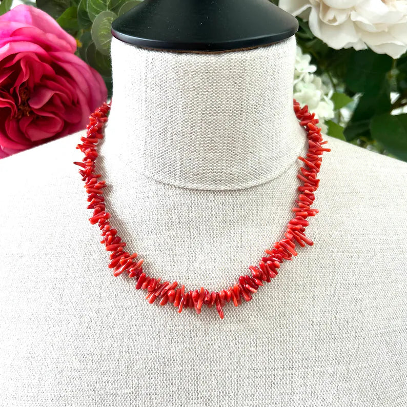 Vibrant Red Coral Necklace | The Perfect Eye-Catcher for Your Style