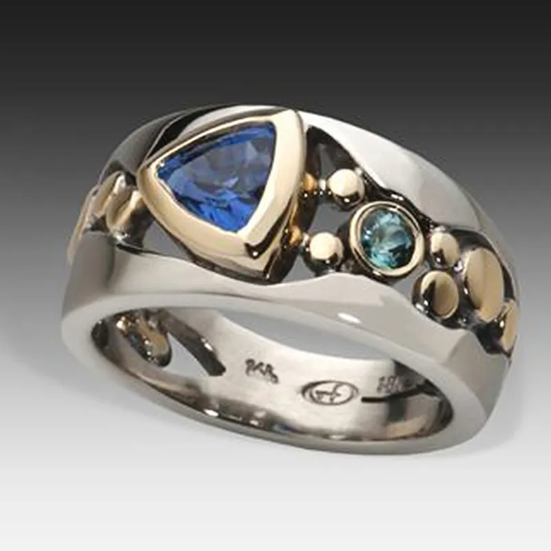 Enchanting Vintage Silver Ring with Radiant Blue Gemstone - Celina